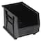 Quantum Storage Systems® Black 16" x 11" x 8" ULTRA Stack & Hang Bin